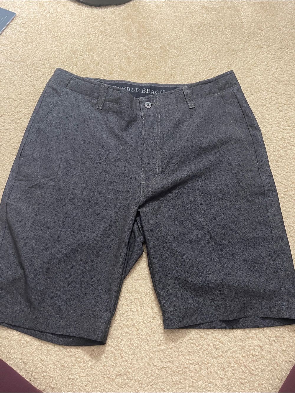 Pebble Beach Men's dark Charcoal Flat-Front Shorts